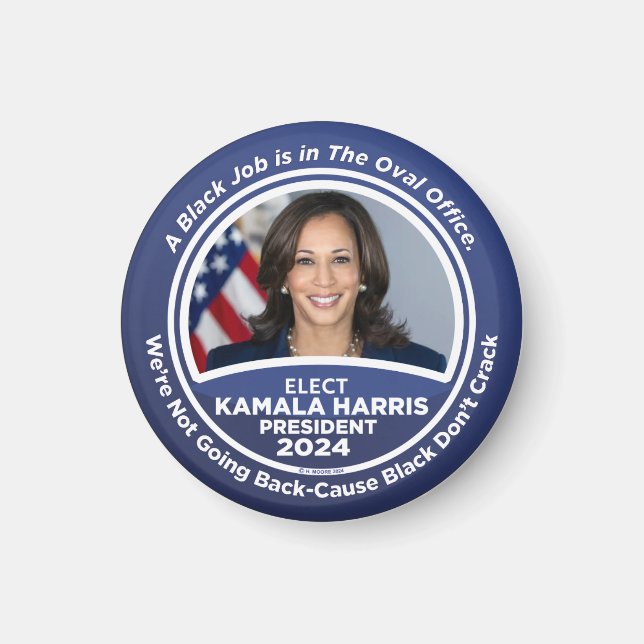 Imán Kamala Harris por la presidencia en 2024 (Frente)