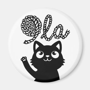 Imán Kamala Harris presidente 2024 Comma La Cat y Yarn