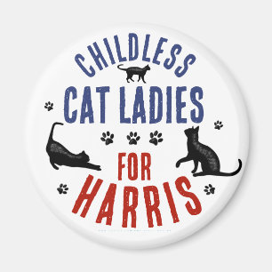 Imán Kamala Harris Presidente 2024 Gato femenino