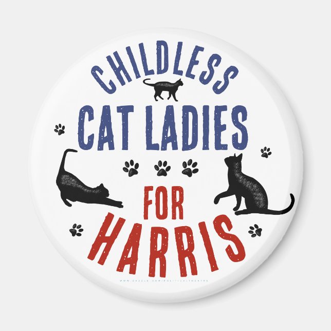 Imán Kamala Harris Presidente 2024 Gato femenino (Frente)