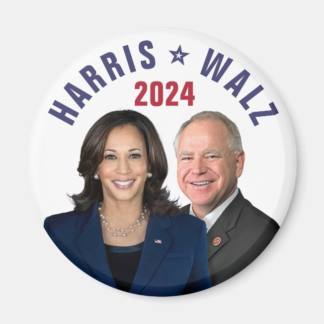 Imán Kamala Harris Tim Walz 2024 Vicefotos del presiden (Frente)