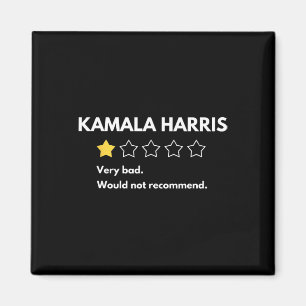 Imán Kamala Harris Uno 1 Estrella Calificación Muy Mala