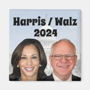 Imán Kamala Harris y Tim Walz 2024