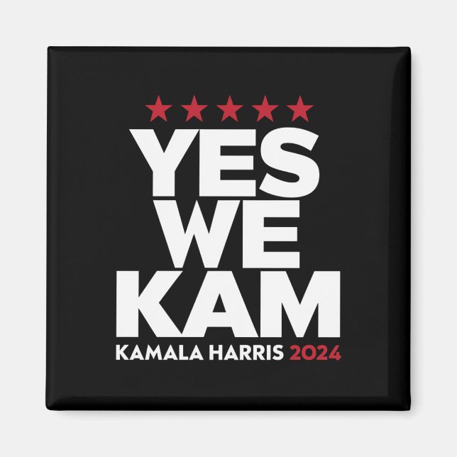 Imán Kamala Harris Yes We Kam for US President 2024 (Frente)
