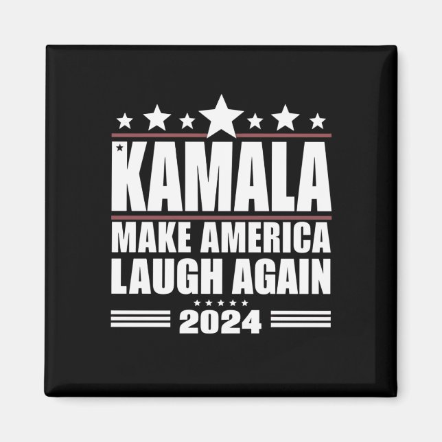 Imán Kamala Hizo Reír A Estados Unidos De Nuevo Bandera (Frente)