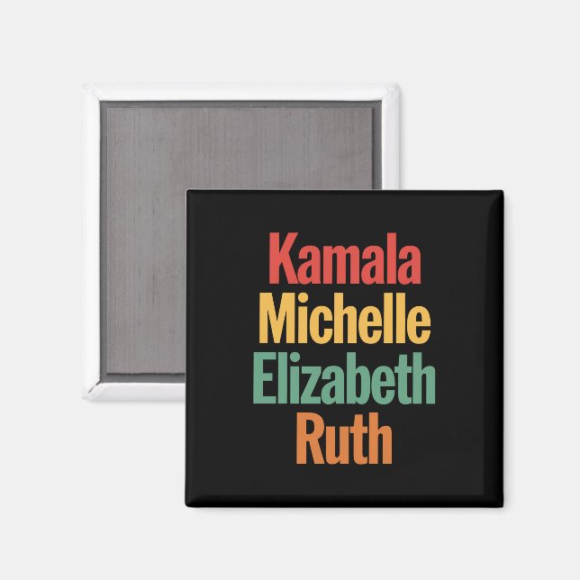 Imán Kamala Michelle Elizabeth Ruth Feminist Political (Anverso/Reverso)