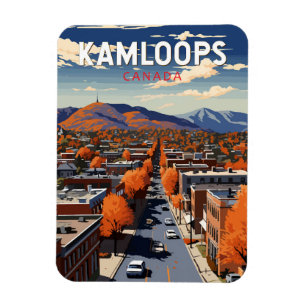 Imán Kamloops Canada Travel Art Vintage