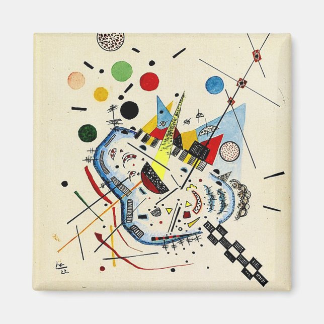 Imán Kandinsky - El mar y el sol, pintura popular (Frente)