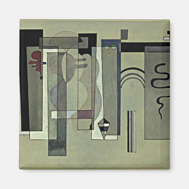 Imán Kandinsky - Encuentro de Superficies, arte abstrac (Frente)