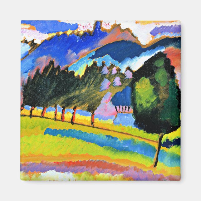 Imán Kandinsky - Paisaje con colinas rodante (Frente)