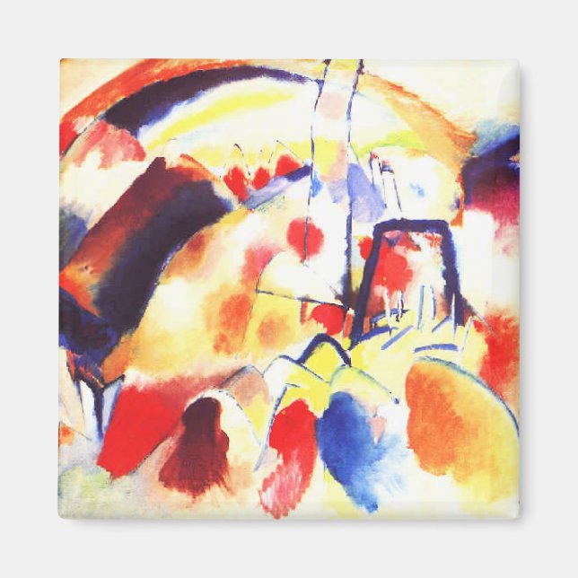 Imán Kandinsky - Paisaje con manchas rojas (Frente)