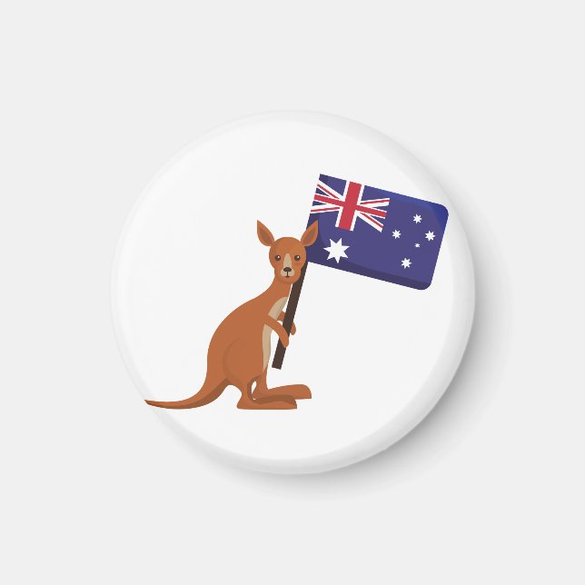 Imán kangaroo australia flag (Frente)