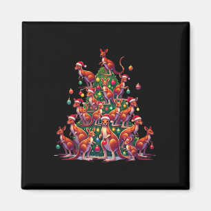 Imán Kangaroo Santa Christmas Tree Funny Holiday Cum