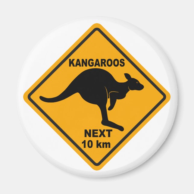 Imán Kangaroos Próximos 10 km (Frente)
