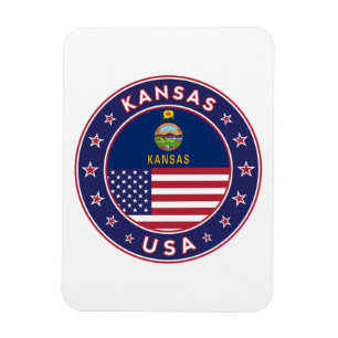 Imán Kansa, pegatina de Kansas, bolsa, reloj, estuche d