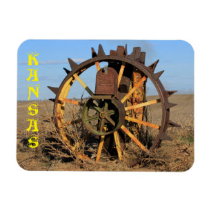 Imán Kansas Country Mail Box Antiguo Rim Magnet