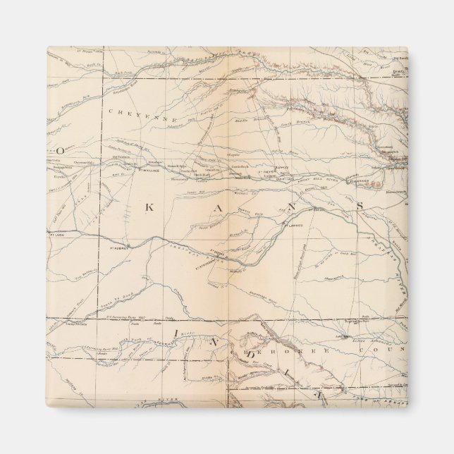 Imán Kansas, Texas, territorio indio (Frente)