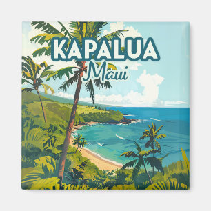 Imán Kapalua Maui Hawaii Bay Beach Retro
