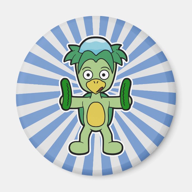 Imán Kappa - Aburrido Monstruo Yokai Japonés (Frente)