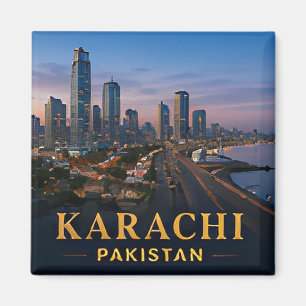 Imán ✈️ Karachi Pakistán Regalo de viaje 🌊
