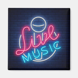 Imán Karaoke Neon Lighting Cured Word Art Word Textos
