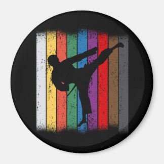 Imán Karate Belt Colors Silhouette