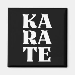 Imán Karate Bold Letters Japan Martial Art Karateka