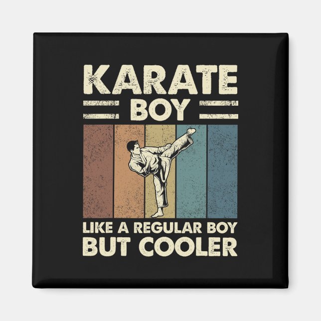 Imán Karate Boy Como Un Chico Común Pero Un Niño Divert (Frente)