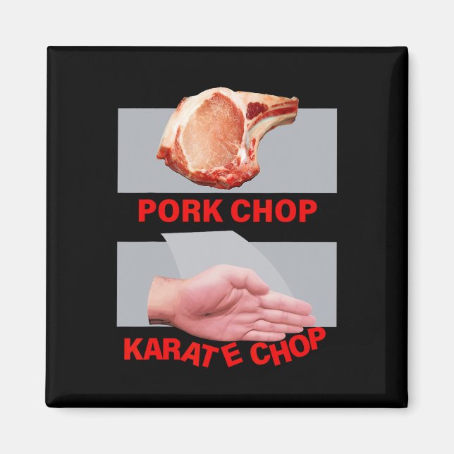 Imán Karate Chop Mano de Chop de Cerdo Marcial (Frente)