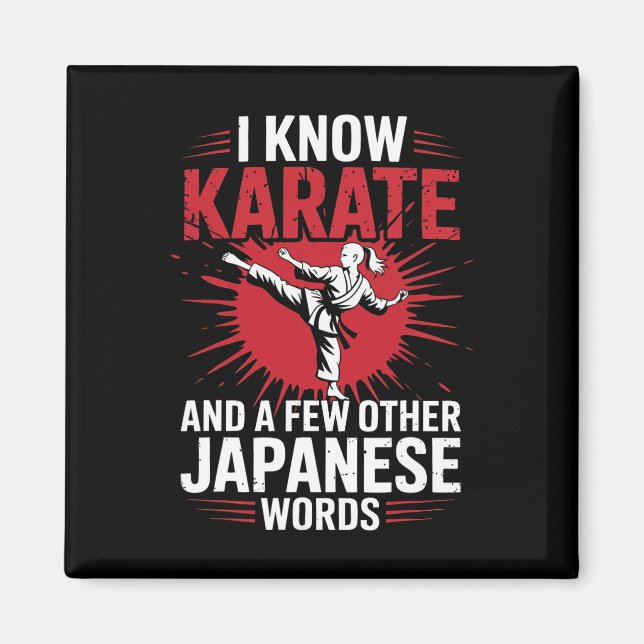 Imán Karate Conozco Karate Y Unas Cuantas Palabras Japo (Frente)