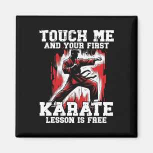 Imán Karate Gracioso Para Los Hombres Judo Tócame First