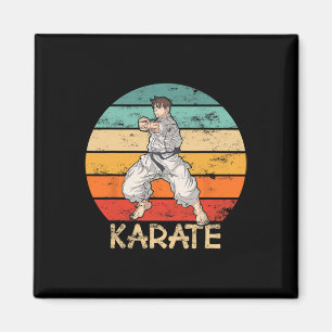 Imán Karate Grunge Design Karate Fighter Hace Que El Go