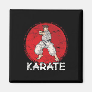 Imán Karate Grunge Diseño Un Hombre Al Estilo Anime Hac