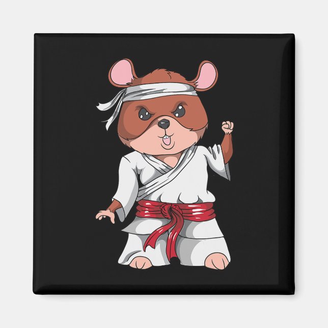 Imán Karate Hámster Kickboxing Arte Marcial Jiu Jitsu F (Frente)