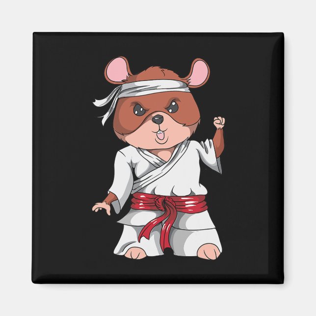 Imán Karate Hamster Kickboxing Martial Art Jiu Jitsu Fa (Frente)