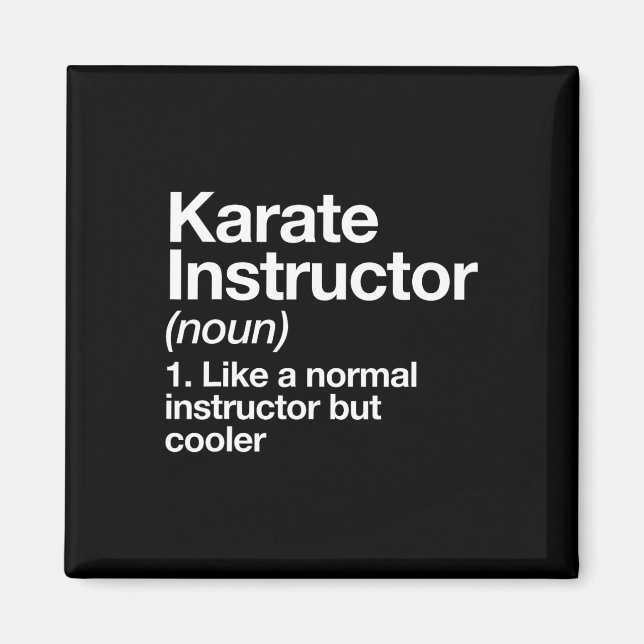 Imán Karate Instructor Definition Funny Martial Arts Tr (Frente)