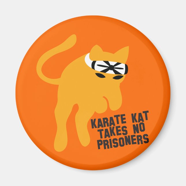 Imán Karate KAT (gato) no lleva prisioneros (Frente)
