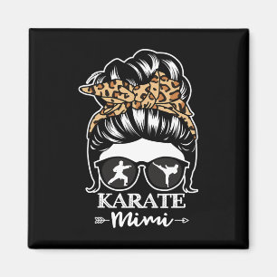 Imán Karate Mimi Messy Bun Hair gracioso luchador de ka
