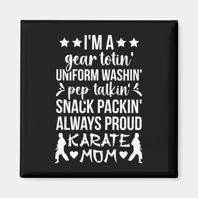 Imán Karate Mom Definition Karate Mother Karate Mama (Frente)