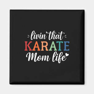 Imán Karate Mom Life Retro -