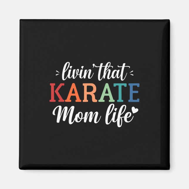 Imán Karate Mom Life Retro - (Frente)