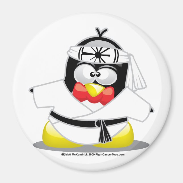 Imán Karate Penguin (Frente)