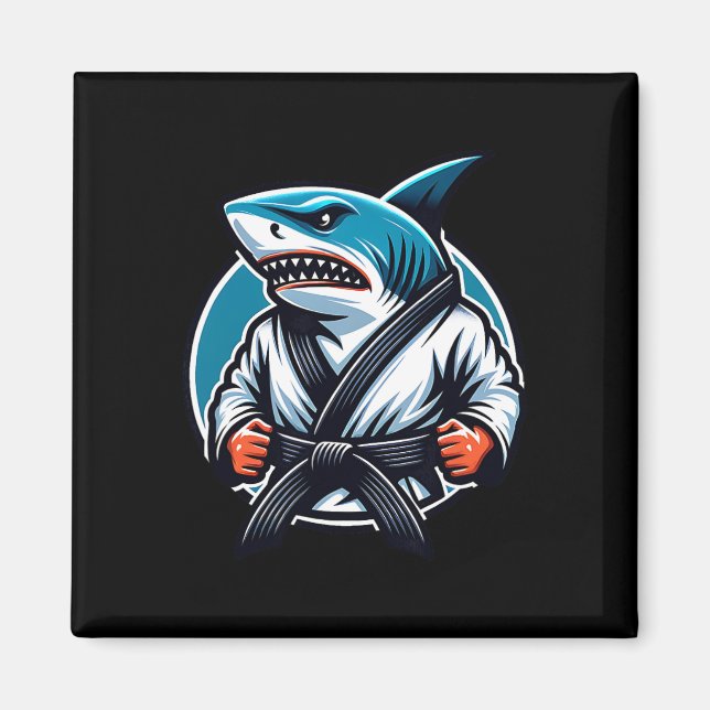 Imán Karate Shark con poder del cinturón negro (Frente)