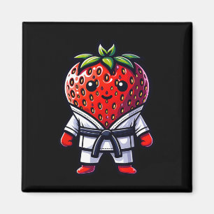 Imán Karate Strawberry Fun Design For Martial Arts Love