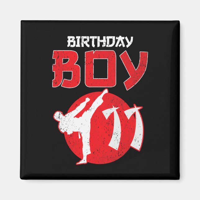 Imán Karate Taekwondo: arte marcial de cumpleaños de 11 (Frente)