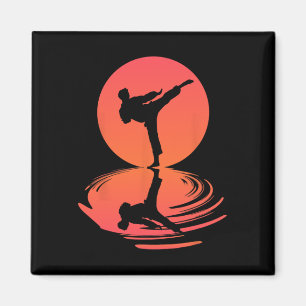 Imán Karate Y Kung Fu Silhouette Shotokan Gift Martia