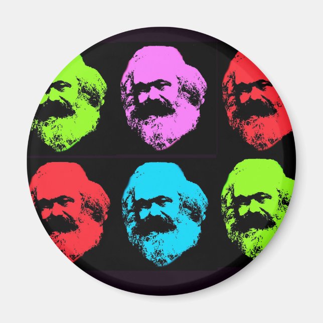 Imán Karl Marx Collage (Frente)