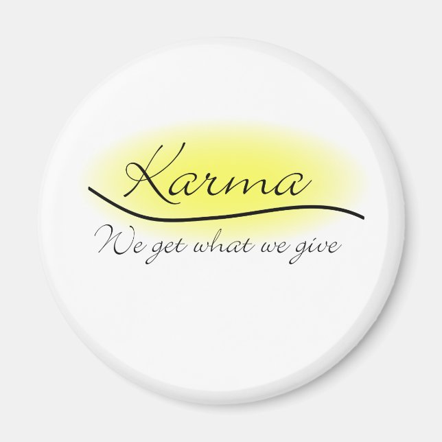 Imán Karma - Obtenemos lo que damos (Frente)
