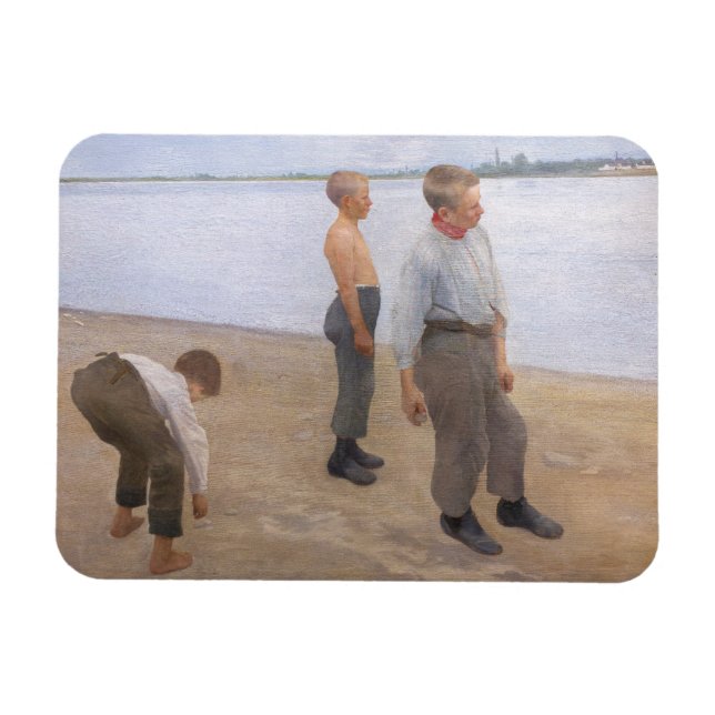 Imán Károly Ferenczy - Niños lanzando piedras (Horizontal)