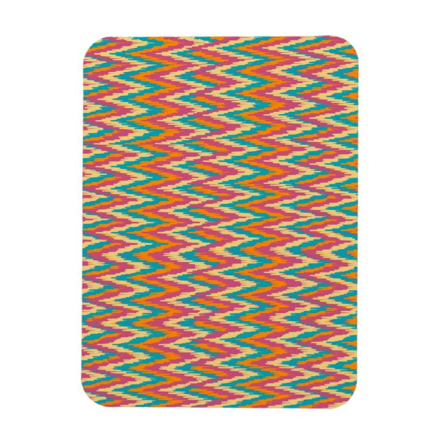 Imán Kat Zigzag Diseño Colores de especias (Vertical)